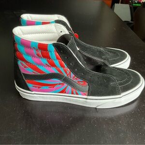 Vans Black and Multicolor High-Top Sneakers